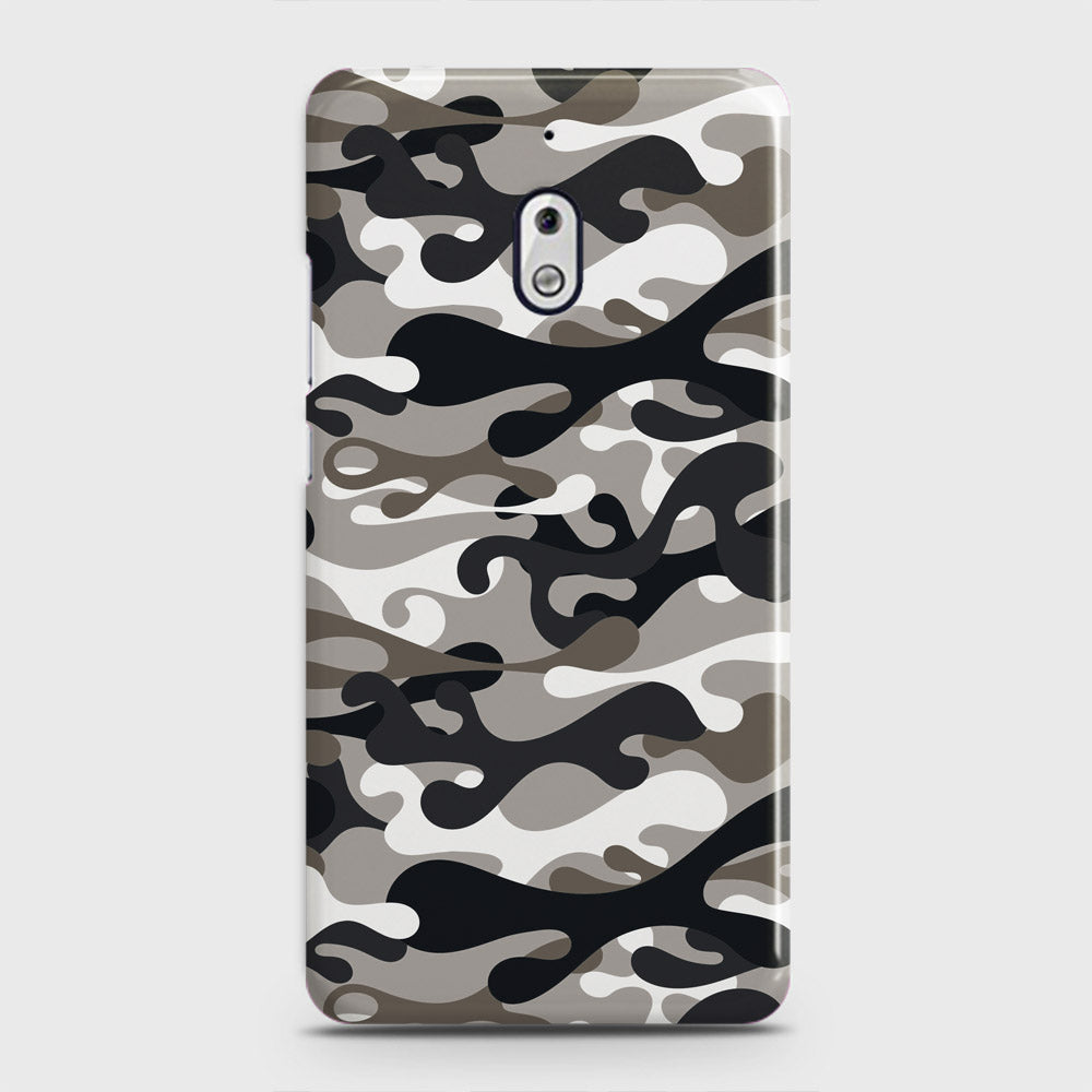 Nokia 2.1 Cover - Camo Series - Black & Olive Design - Matte Finish - Snap On Hard Case with LifeTime Colors Guarantee