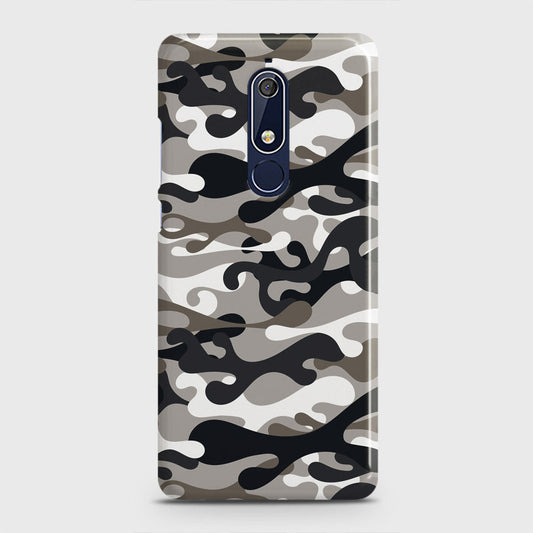 Nokia 5.1 Cover - Camo Series - Black & Olive Design - Matte Finish - Snap On Hard Case with LifeTime Colors Guarantee