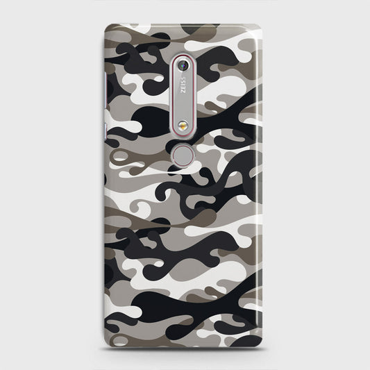 Nokia 6.1 Cover - Camo Series - Black & Olive Design - Matte Finish - Snap On Hard Case with LifeTime Colors Guarantee