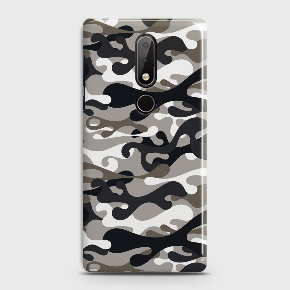 Nokia 7.1 Cover - Camo Series - Black & Olive Design - Matte Finish - Snap On Hard Case with LifeTime Colors Guarantee