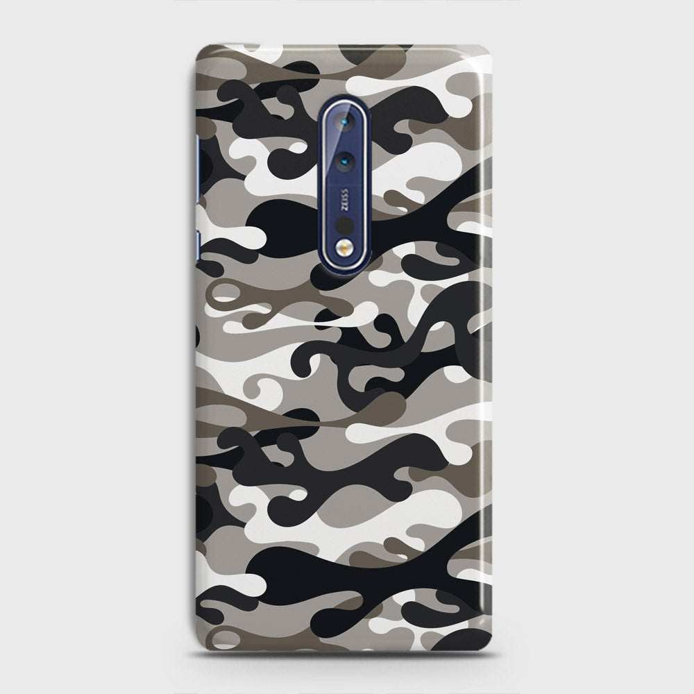 Nokia 8 Cover - Camo Series - Black & Olive Design - Matte Finish - Snap On Hard Case with LifeTime Colors Guarantee
