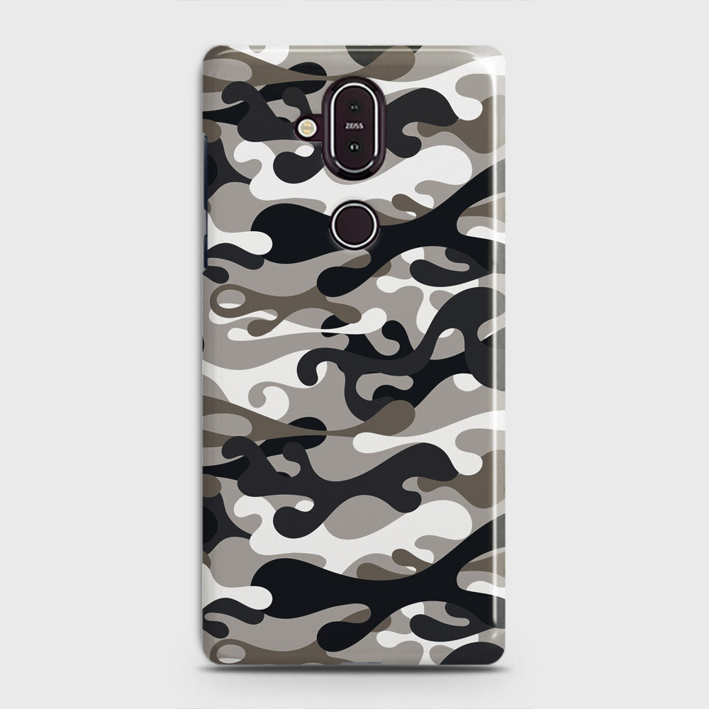Nokia 8.1 Cover - Camo Series - Black & Olive Design - Matte Finish - Snap On Hard Case with LifeTime Colors Guarantee