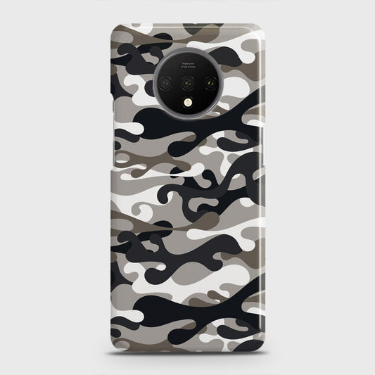OnePlus 7T Cover - Camo Series - Black & Olive Design - Matte Finish - Snap On Hard Case with LifeTime Colors Guarantee (Fast Delivery)(M)