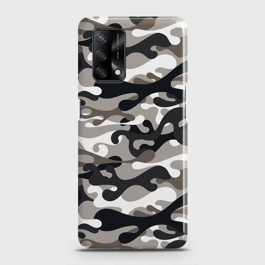 Oppo F19 Cover - Camo Series - Black & Olive Design - Matte Finish - Snap On Hard Case with LifeTime Colors Guarantee