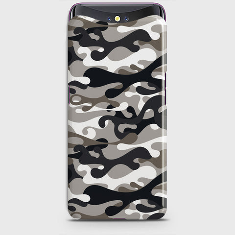 Oppo Find X Cover - Camo Series - Black & Olive Design - Matte Finish - Snap On Hard Case with LifeTime Colors Guarantee