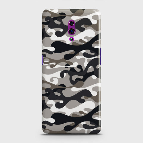 Oppo Reno Cover - Camo Series - Black & Olive Design - Matte Finish - Snap On Hard Case with LifeTime Colors Guarantee