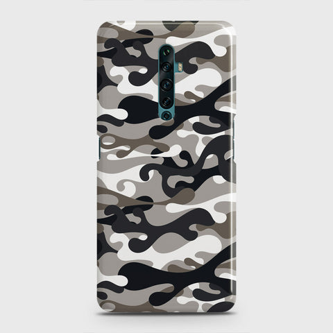 Oppo Reno 2F Cover - Camo Series - Black & Olive Design - Matte Finish - Snap On Hard Case with LifeTime Colors Guarantee