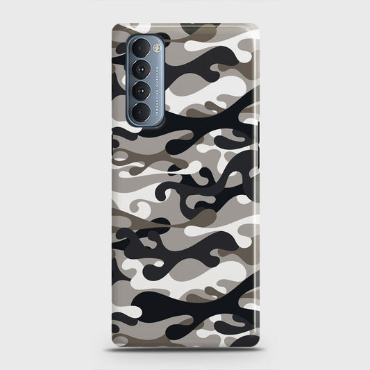 Oppo Reno 4 Pro 4G Cover - Camo Series - Black & Olive Design - Matte Finish - Snap On Hard Case with LifeTime Colors Guarantee