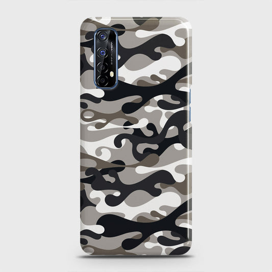 Realme 7 Cover - Camo Series - Black & Olive Design - Matte Finish - Snap On Hard Case with LifeTime Colors Guarantee