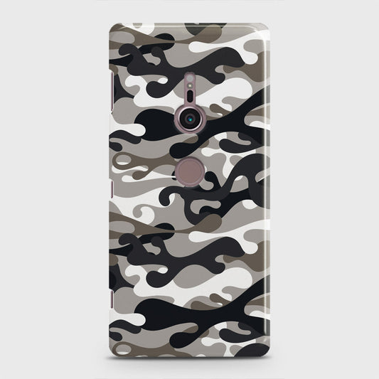 Sony Xperia XZ2 Cover - Camo Series - Black & Olive Design - Matte Finish - Snap On Hard Case with LifeTime Colors Guarantee