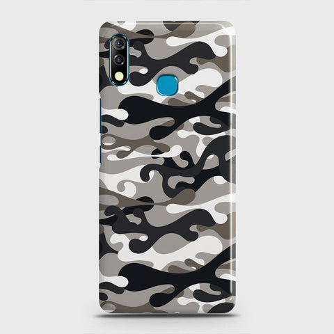 Infinix Hot 8 Lite Cover - Camo Series - Black & Olive Design - Matte Finish - Snap On Hard Case with LifeTime Colors Guarantee