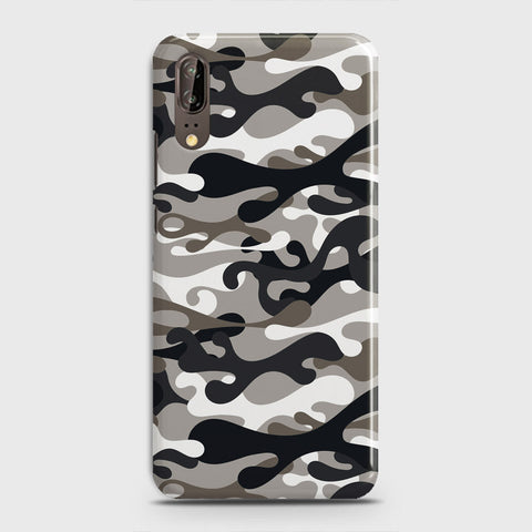 Huawei P20 Cover - Camo Series - Black & Olive Design - Matte Finish - Snap On Hard Case with LifeTime Colors Guarantee