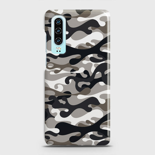 Huawei P30 Cover - Camo Series - Black & Olive Design - Matte Finish - Snap On Hard Case with LifeTime Colors Guarantee