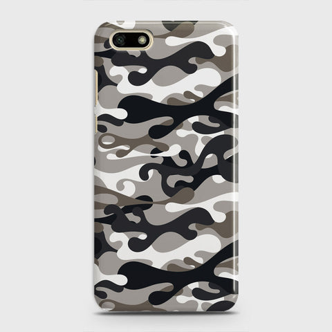 Huawei Y5 Prime 2018 Cover - Camo Series - Black & Olive Design - Matte Finish - Snap On Hard Case with LifeTime Colors Guarantee