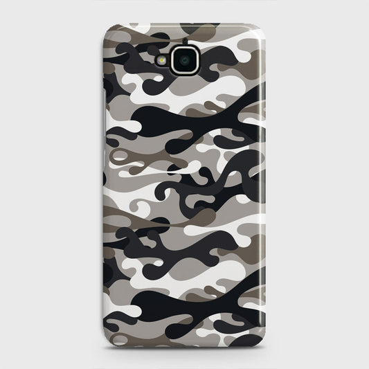 Huawei Y6 Pro 2015 Cover - Camo Series - Black & Olive Design - Matte Finish - Snap On Hard Case with LifeTime Colors Guarantee