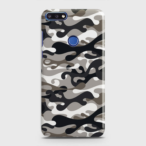 Huawei Y7 Prime 2018 Cover - Camo Series - Black & Olive Design - Matte Finish - Snap On Hard Case with LifeTime Colors Guarantee