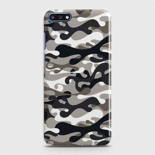 Huawei Y7 Pro 2018 Cover - Camo Series - Black & Olive Design - Matte Finish - Snap On Hard Case with LifeTime Colors Guarantee