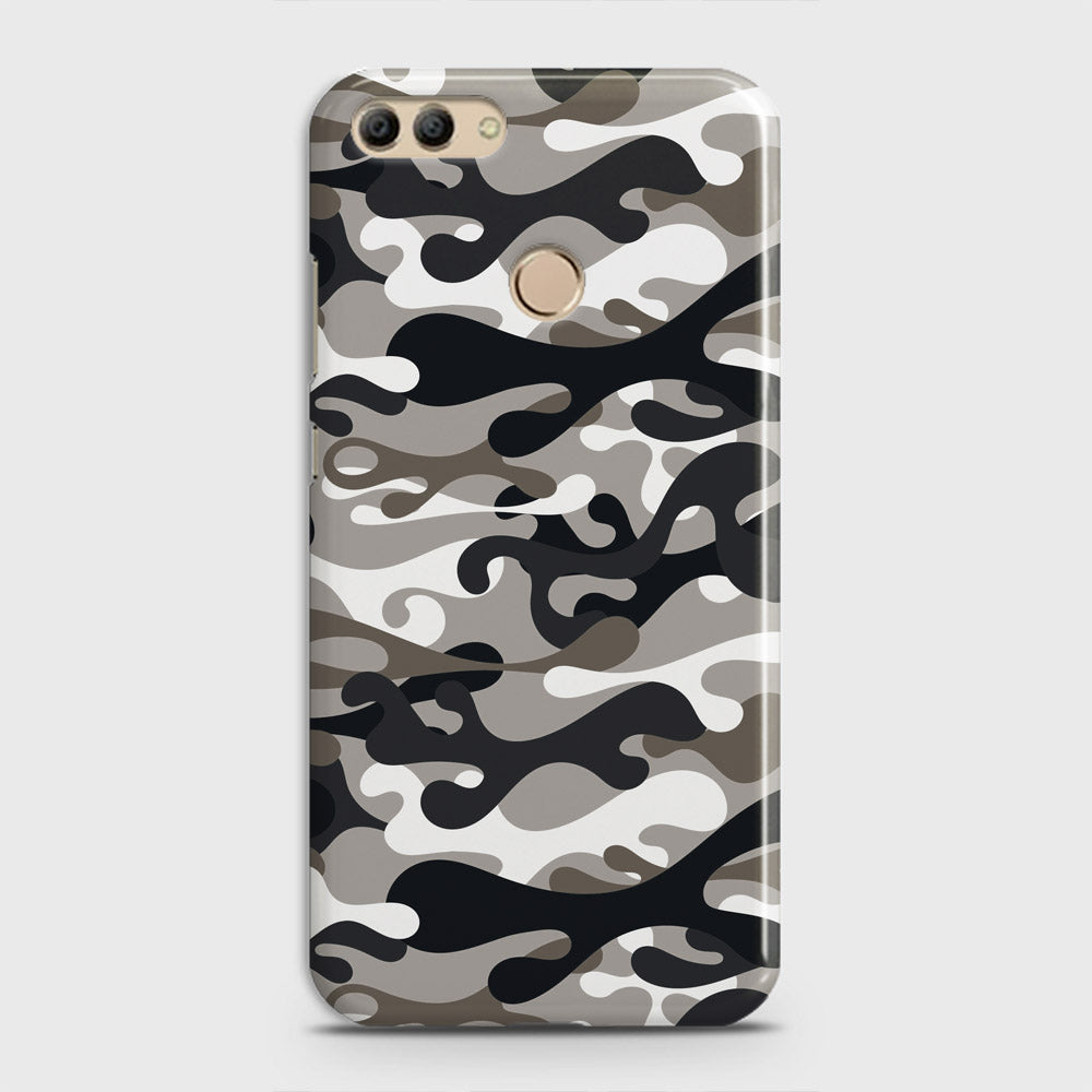 Huawei Y9 2018 Cover - Camo Series - Black & Olive Design - Matte Finish - Snap On Hard Case with LifeTime Colors Guarantee