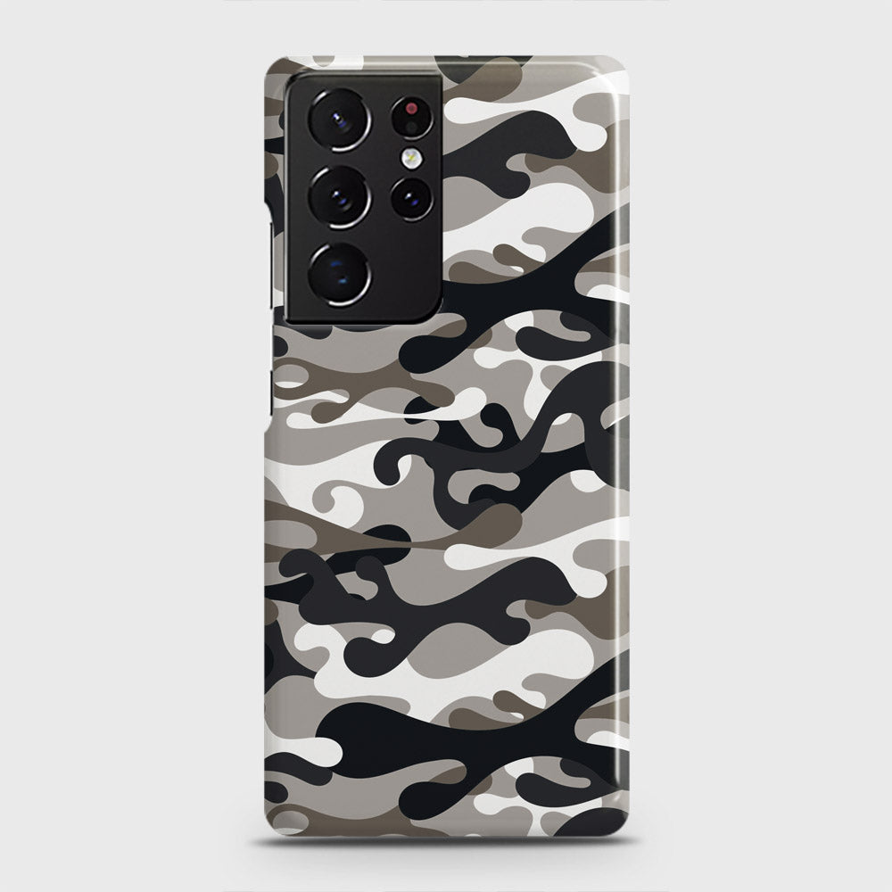 Samsung Galaxy S21 Ultra 5G Cover - Camo Series - Black & Olive Design - Matte Finish - Snap On Hard Case with LifeTime Colors Guarantee