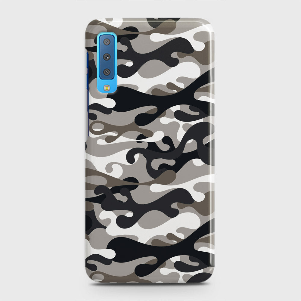 Samsung Galaxy A7 2018 Cover - Camo Series - Black & Olive Design - Matte Finish - Snap On Hard Case with LifeTime Colors Guarantee