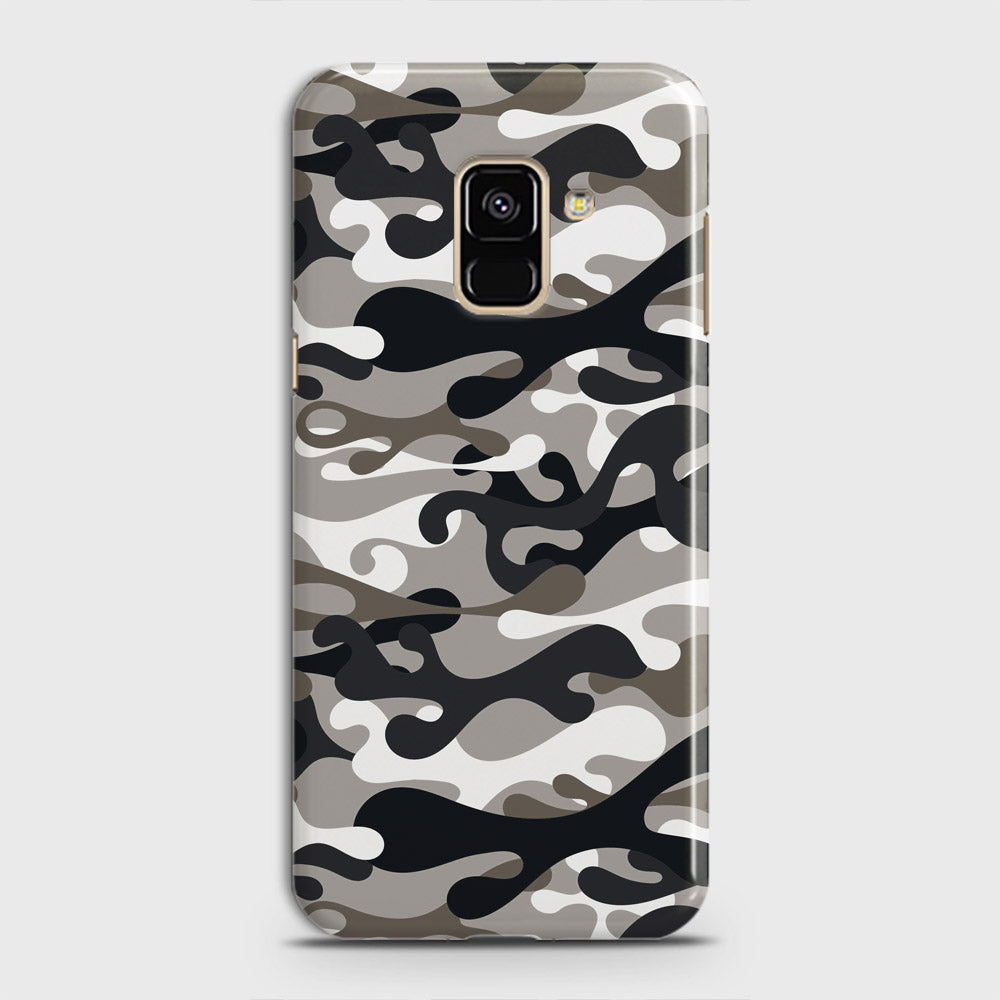 Samsung Galaxy A8 2018 Cover - Camo Series - Black & Olive Design - Matte Finish - Snap On Hard Case with LifeTime Colors Guarantee