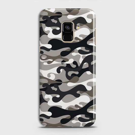 Samsung Galaxy A8 Plus 2018 Cover - Camo Series - Black & Olive Design - Matte Finish - Snap On Hard Case with LifeTime Colors Guarantee