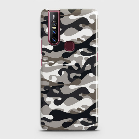 Vivo V15 Cover - Camo Series - Black & Olive Design - Matte Finish - Snap On Hard Case with LifeTime Colors Guarantee