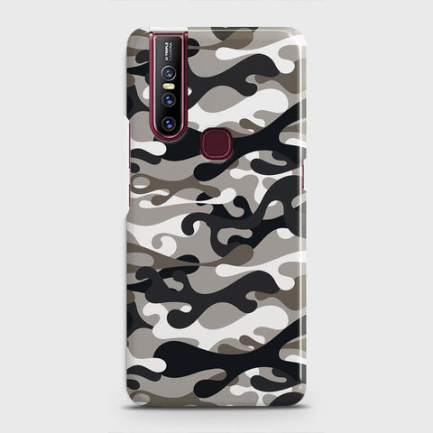 Vivo V15 Cover - Camo Series - Black & Olive Design - Matte Finish - Snap On Hard Case with LifeTime Colors Guarantee