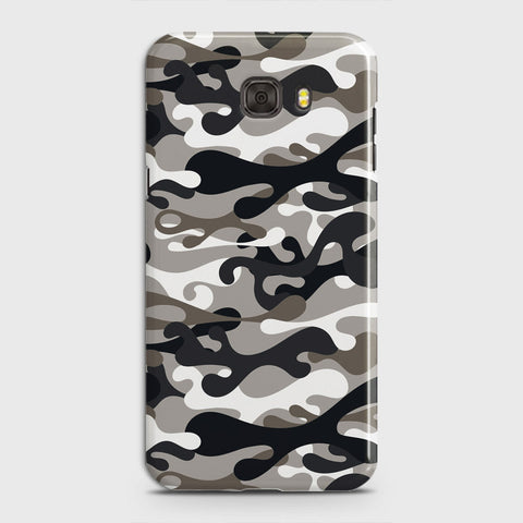 Samsung Galaxy C7 Cover - Camo Series - Black & Olive Design - Matte Finish - Snap On Hard Case with LifeTime Colors Guarantee