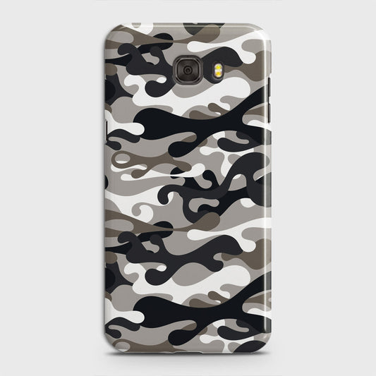 Samsung Galaxy C7 Pro Cover - Camo Series - Black & Olive Design - Matte Finish - Snap On Hard Case with LifeTime Colors Guarantee