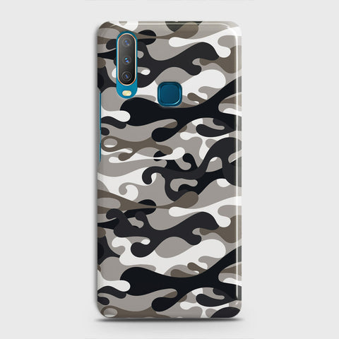 Vivo Y12 Cover - Camo Series - Black & Olive Design - Matte Finish - Snap On Hard Case with LifeTime Colors Guarantee