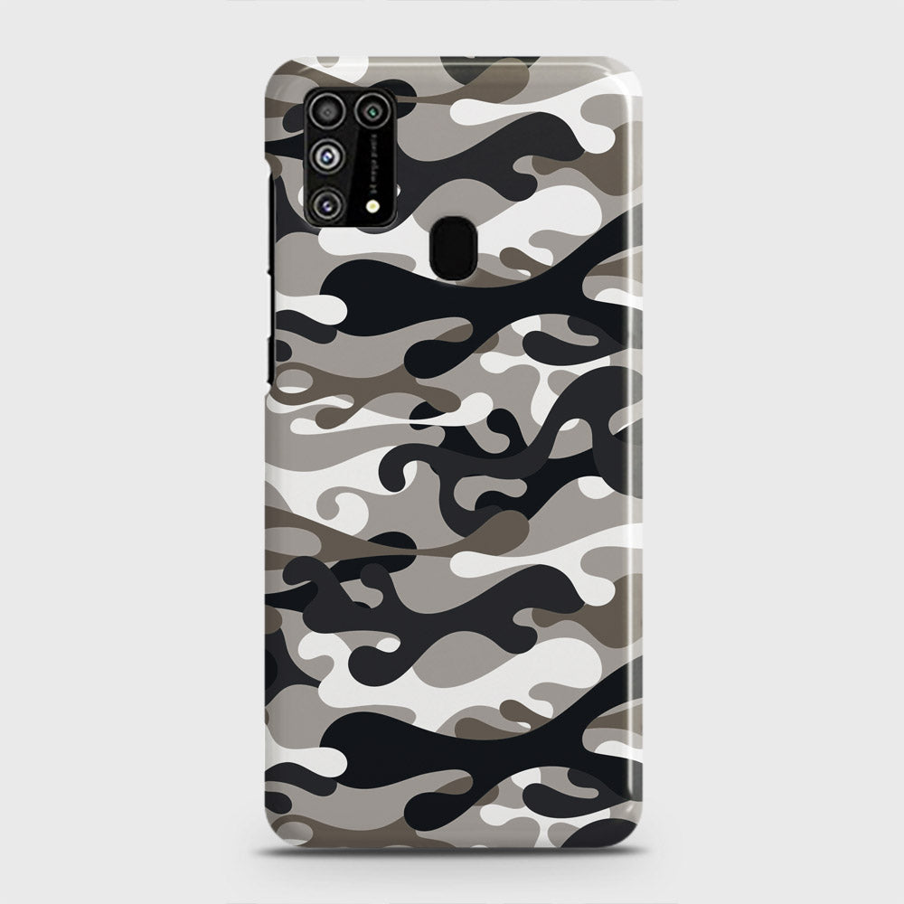 Samsung Galaxy M31 Cover - Camo Series - Black & Olive Design - Matte Finish - Snap On Hard Case with LifeTime Colors Guarantee