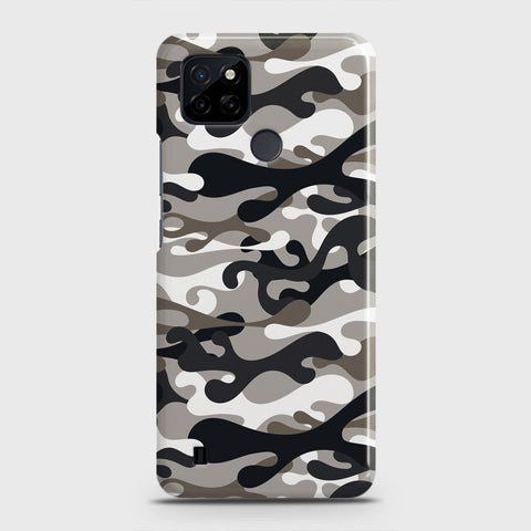 Realme C21Y Cover - Camo Series - Black & Olive Design - Matte Finish - Snap On Hard Case with LifeTime Colors Guarantee