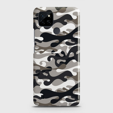 Realme C25Y Cover - Camo Series - Black & Olive Design - Matte Finish - Snap On Hard Case with LifeTime Colors Guarantee