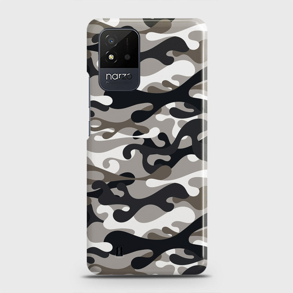 Realme Narzo 50i Cover - Camo Series - Black & Olive Design - Matte Finish - Snap On Hard Case with LifeTime Colors Guarantee