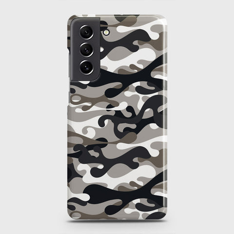 Samsung Galaxy S21 FE 5G Cover - Camo Series - Black & Olive Design - Matte Finish - Snap On Hard Case with LifeTime Colors Guarantee