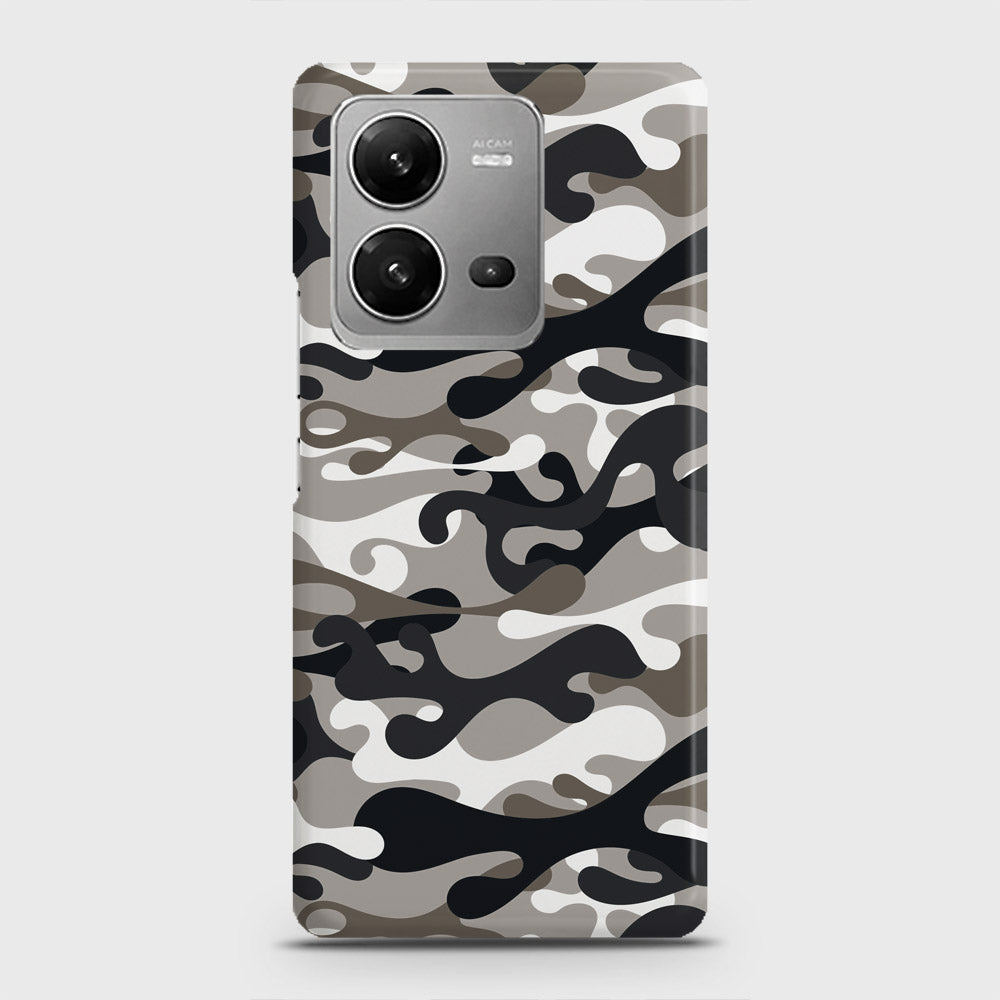 Vivo V25 Cover - Camo Series - Black & Olive Design - Matte Finish - Snap On Hard Case with LifeTime Colors Guarantee