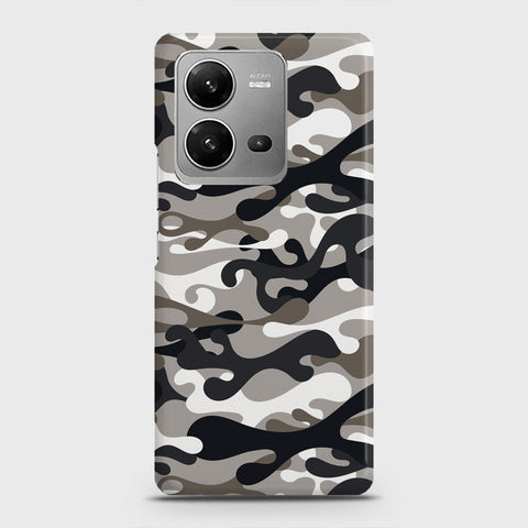 Vivo V25 Cover - Camo Series - Black & Olive Design - Matte Finish - Snap On Hard Case with LifeTime Colors Guarantee