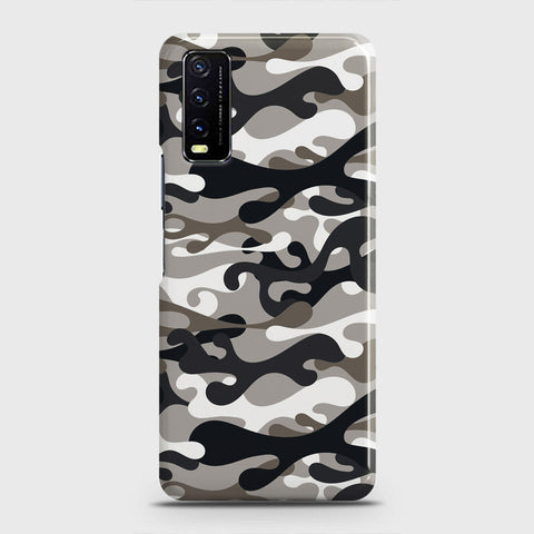 Vivo Y20s  Cover - Camo Series - Black & Olive Design - Matte Finish - Snap On Hard Case with LifeTime Colors Guarantee