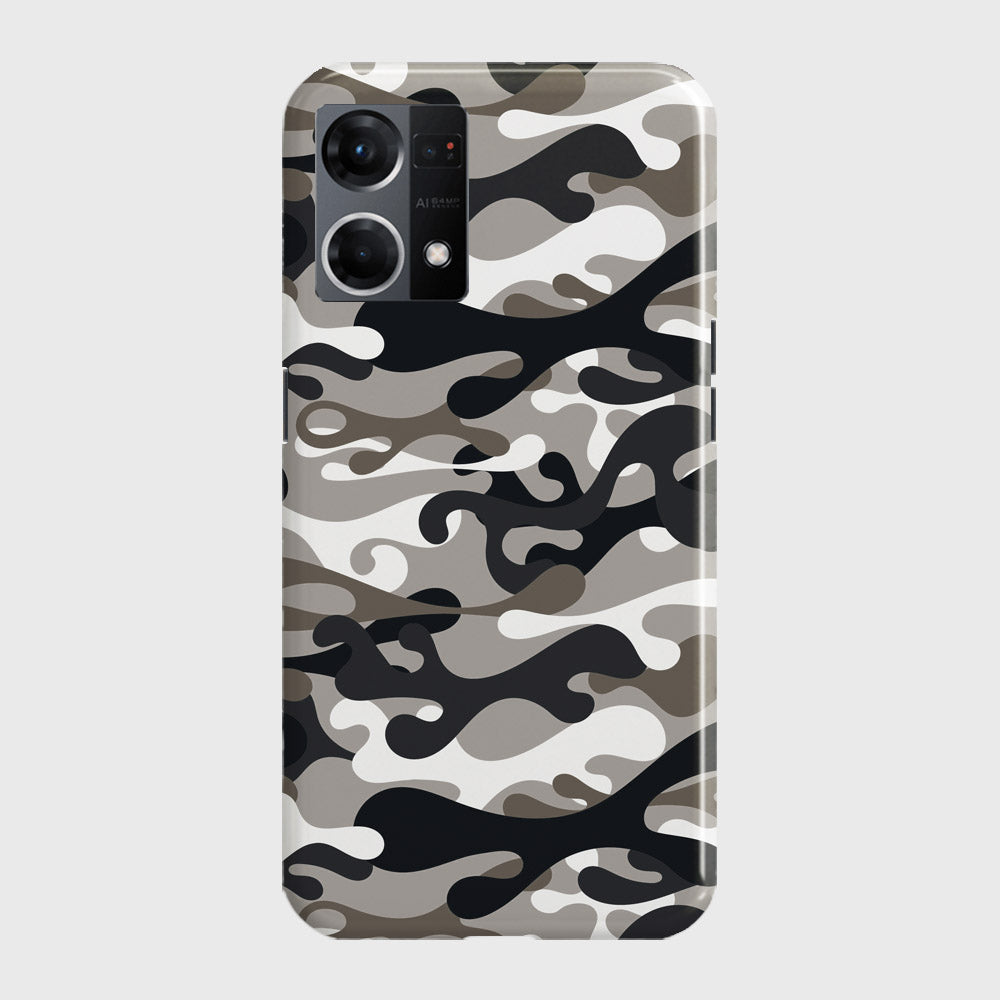 Oppo F21 Pro 4G Cover - Camo Series - Black & Olive Design - Matte Finish - Snap On Hard Case with LifeTime Colors Guarantee