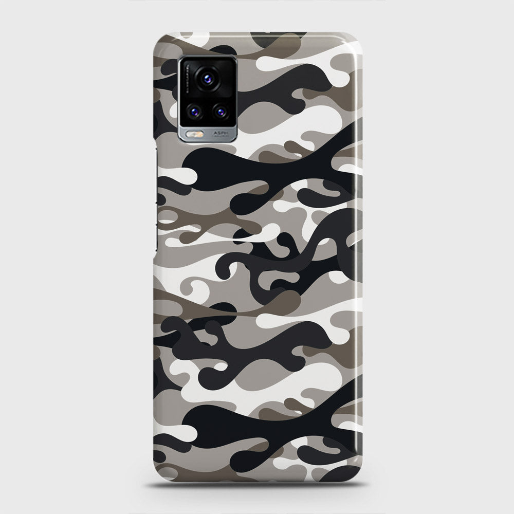 Vivo V20  Cover - Camo Series - Black & Olive Design - Matte Finish - Snap On Hard Case with LifeTime Colors Guarantee