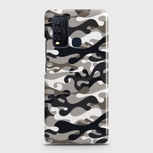 Vivo Y30  Cover - Camo Series - Black & Olive Design - Matte Finish - Snap On Hard Case with LifeTime Colors Guarantee