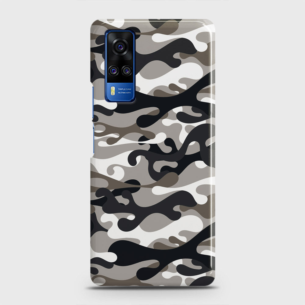 Vivo Y51 2020  Cover - Camo Series - Black & Olive Design - Matte Finish - Snap On Hard Case with LifeTime Colors Guarantee