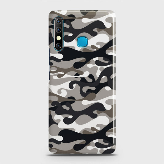 Infinix Hot 8 Cover - Camo Series - Black & Olive Design - Matte Finish - Snap On Hard Case with LifeTime Colors Guarantee