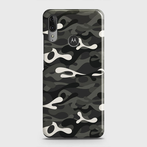 Motorola Moto E6 Plus Cover - Camo Series - Ranger Grey Design - Matte Finish - Snap On Hard Case with LifeTime Colors Guarantee