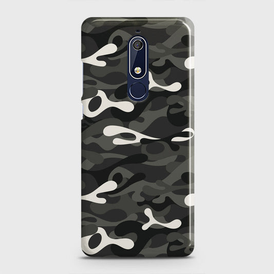 Nokia 5.1 Cover - Camo Series - Ranger Grey Design - Matte Finish - Snap On Hard Case with LifeTime Colors Guarantee