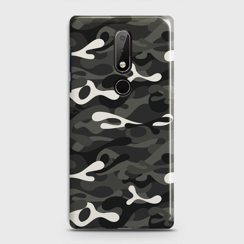Nokia 6.1 Plus Cover - Camo Series - Ranger Grey Design - Matte Finish - Snap On Hard Case with LifeTime Colors Guarantee