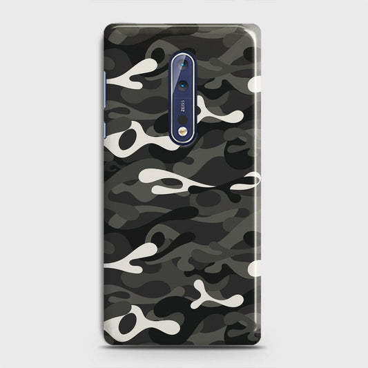 Nokia 8 Cover - Camo Series - Ranger Grey Design - Matte Finish - Snap On Hard Case with LifeTime Colors Guarantee