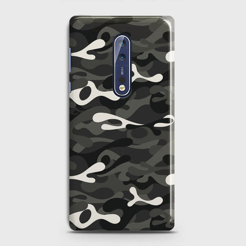 Nokia 8 Cover - Camo Series - Ranger Grey Design - Matte Finish - Snap On Hard Case with LifeTime Colors Guarantee