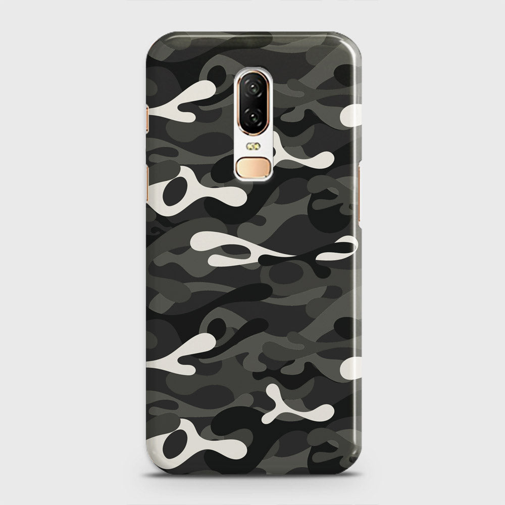 OnePlus 6  Cover - Camo Series - Ranger Grey Design - Matte Finish - Snap On Hard Case with LifeTime Colors Guarantee